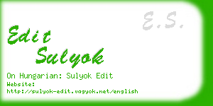 edit sulyok business card